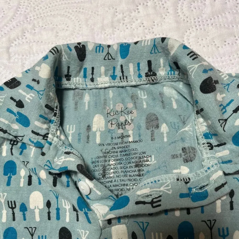 Kickee Pants Gardening Tools Romper Size 0-3m